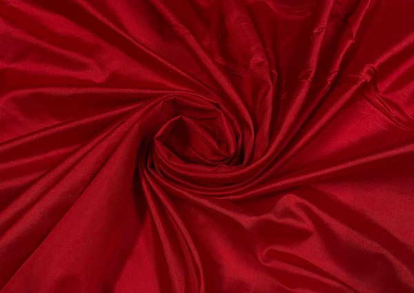 Red Plain Pure Silk Fabric