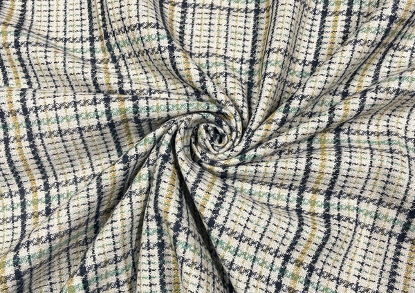 Tweed Beige Multicolor Checks