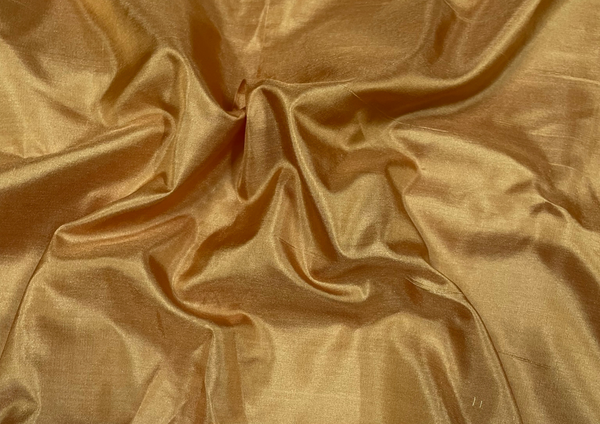 Golden Plain Pure Silk Fabric