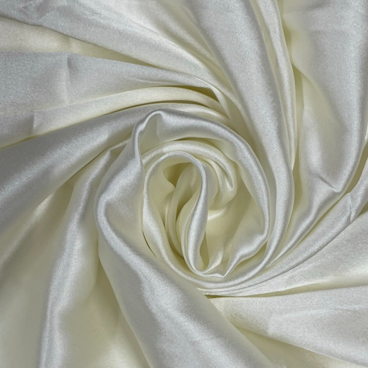 Off White Poly Satin Fabric