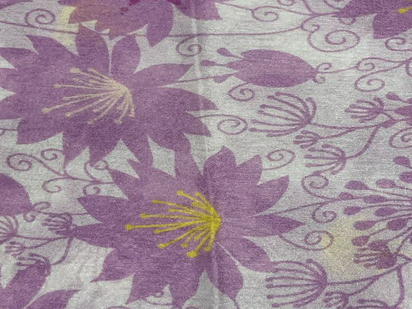 Lilac Floral Chiffon Fabric