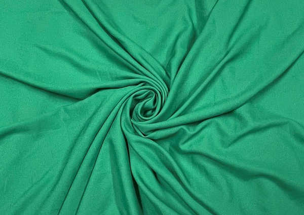 Green Plain Moss Crepe Fabric