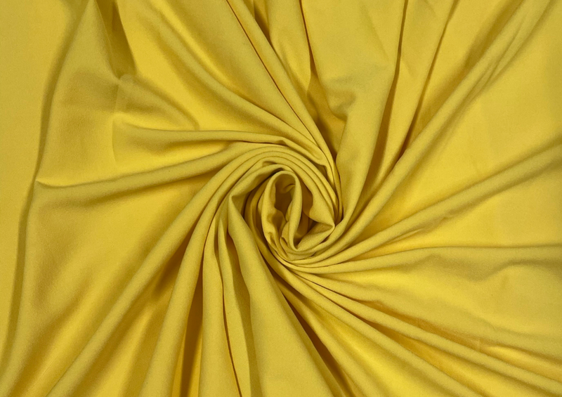 Yellow Plain Moss Crepe Fabric