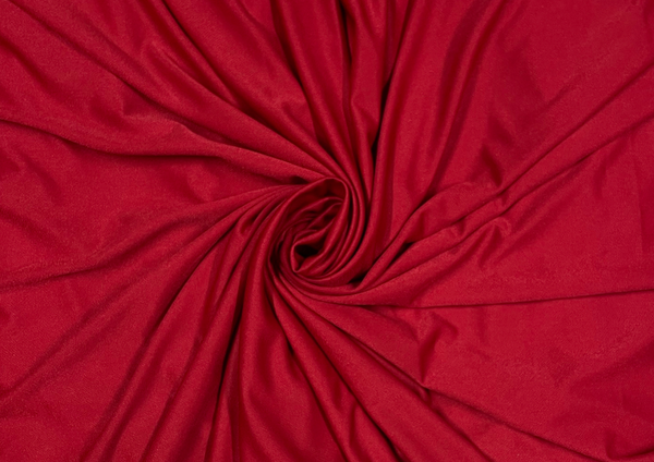 Red Plain Scuba Crepe Fabric