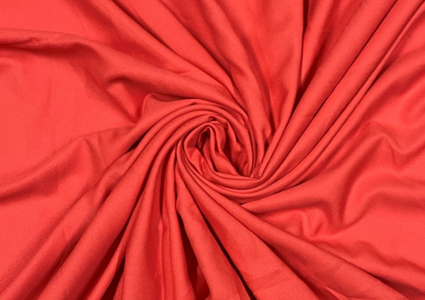 Red Plain Moss Crepe Fabric