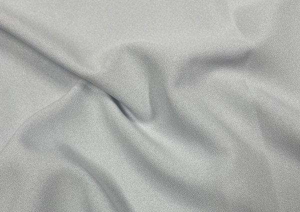 Light Grey Plain Moss Crepe Fabric