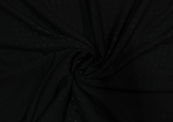 Black Abstract Georgette Fabric