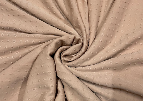 Beige Abstract Georgette Fabric