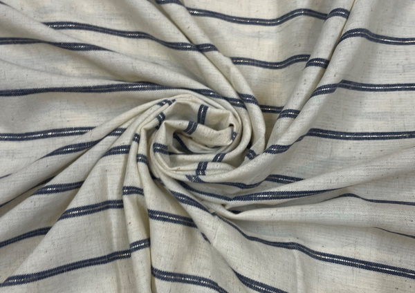 Beige Khaadi Stripes Lurex Fabric