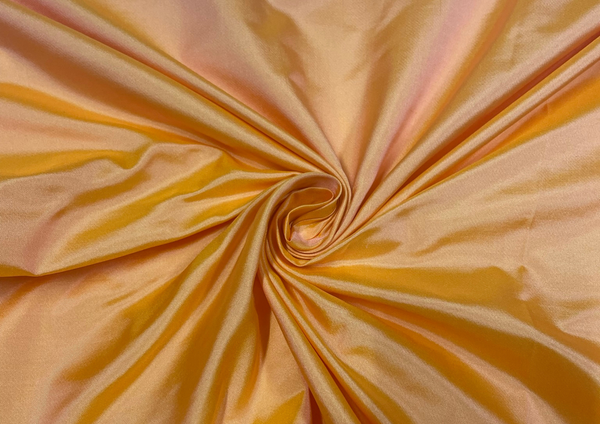 Yellow Plain Two Tone Pure Satin Silk Fabric