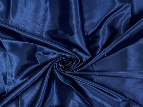 Navy Blue Acetate Satin Plains / Solids Fabric
