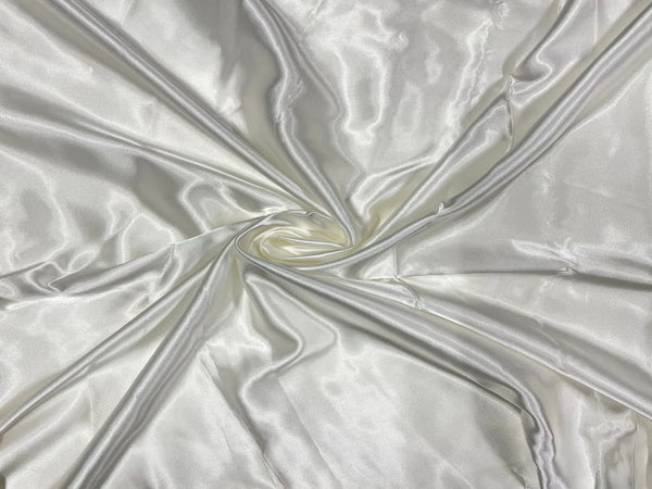 OFF White Acetate Satin 56 Plains / Solids Fabric