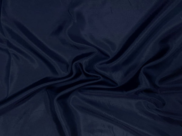 Black Blue Reversible Acetate Satin Plains / Solids Fabric