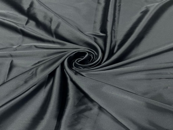 Dark Grey Heavy Satin Lycra Fabric