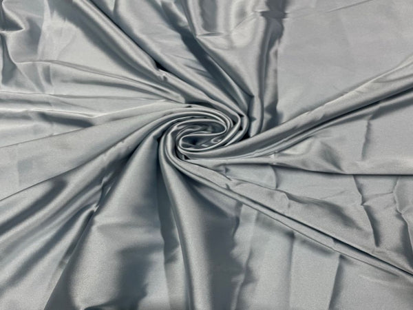 Silver Heavy Satin Lycra Fabric