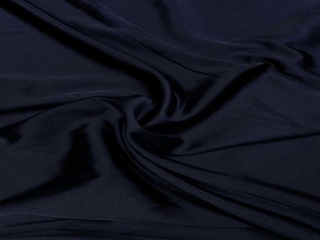 Navy Blue Heavy Satin Lycra Fabric