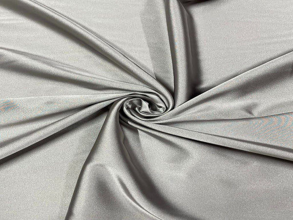 Light Grey Heavy Satin Lycra Fabric