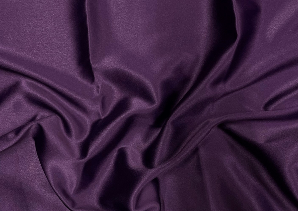 Dark Purple Plain Satin Fabric
