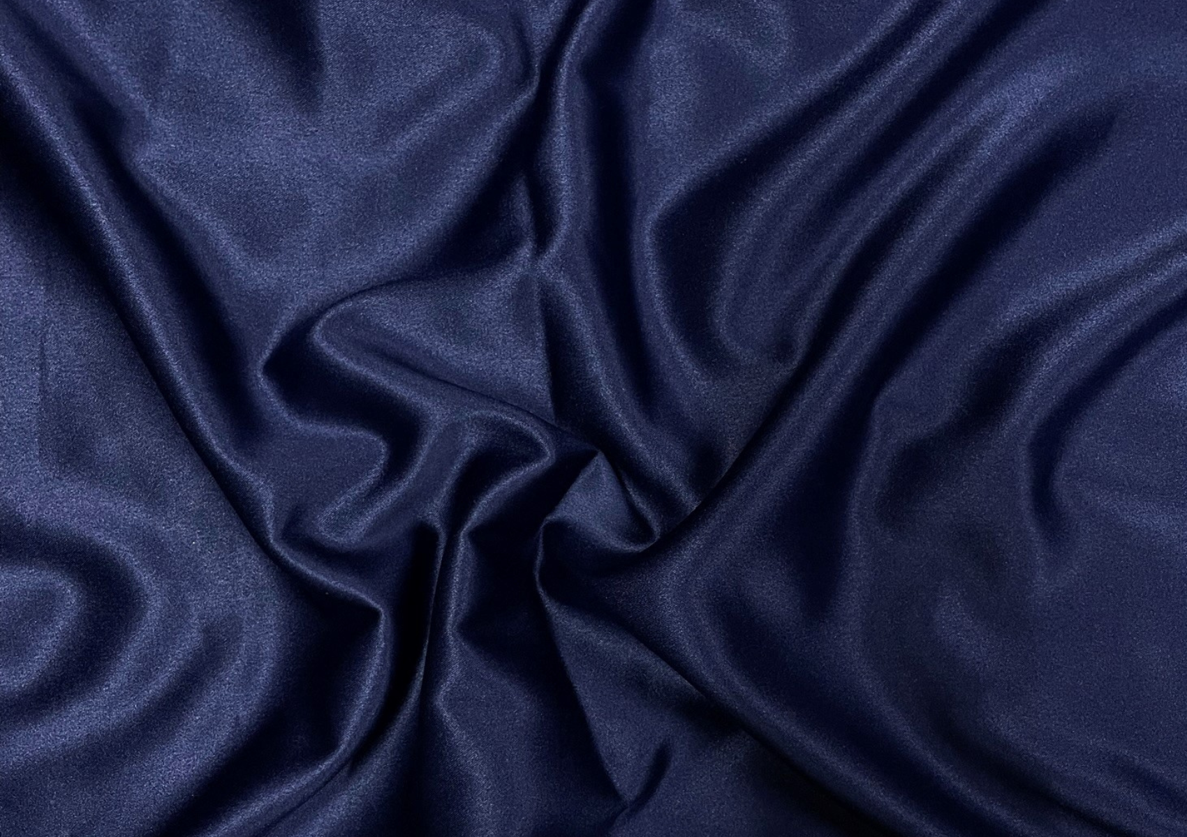 Navy Blue Plain Luxury Satin Fabric