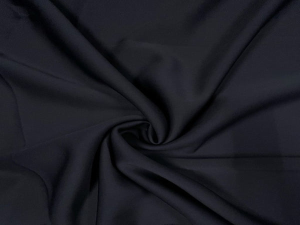 Navy Blue Plain Sandwash Polyester Fabric