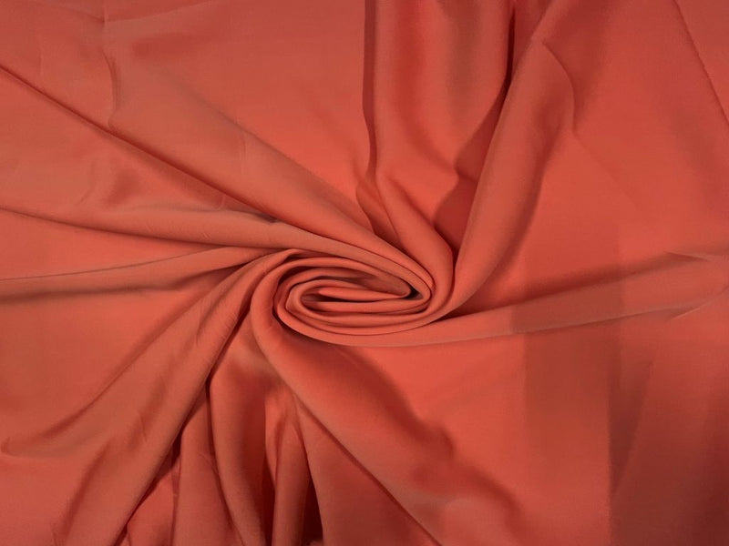 Orange Plain Sandwash Polyester Fabric