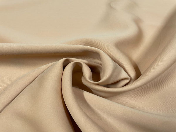 Beige Plain Sandwash Polyester Fabric