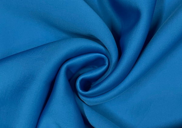 Blue & Black Dual Color Plain Sandwich Polyester Fabric