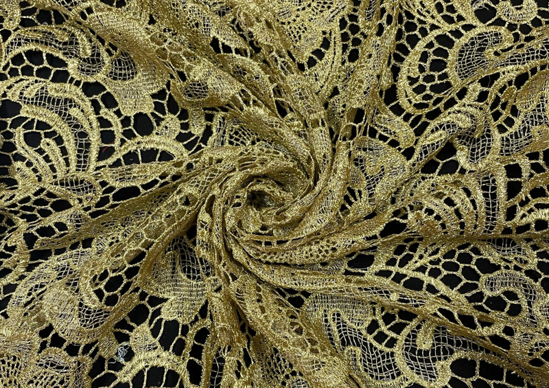 Prada Net Golden Embroidered Cutwork