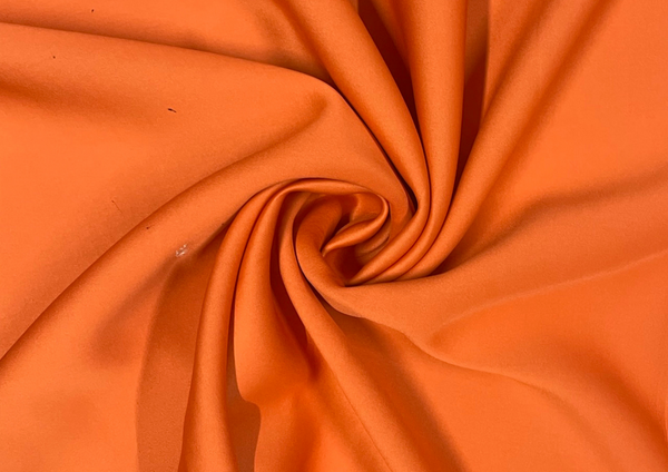 Orange & Black Dual Color Plain Sandwich Polyester Fabric