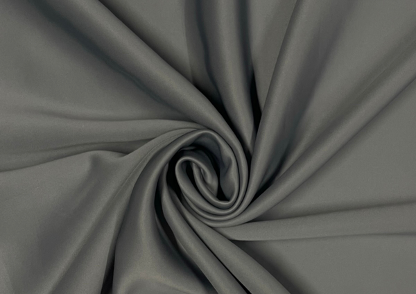 Grey & Orange Dual Color Plain Sandwich Polyester Fabric