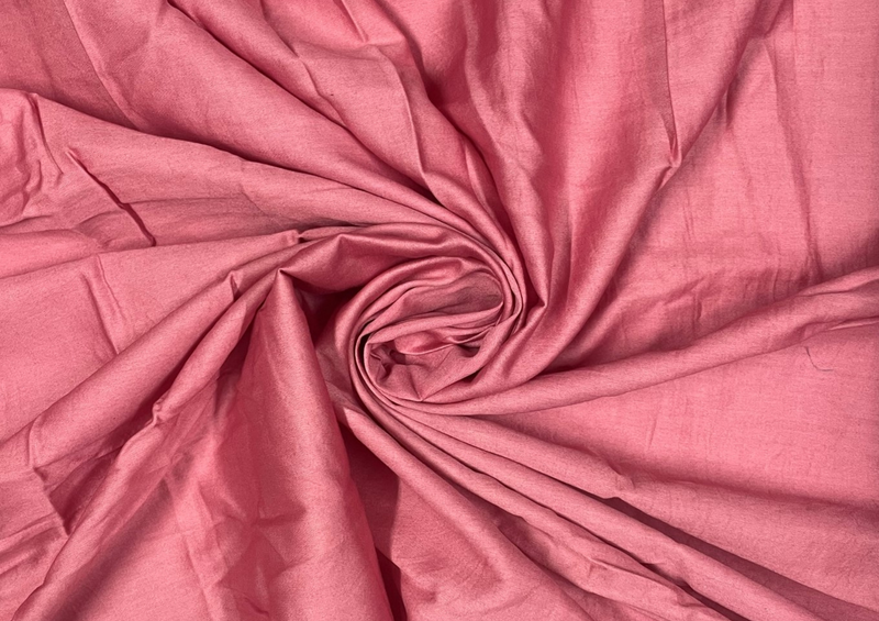 Pink Plain Dyed Glace Cotton Fabric