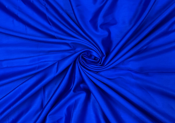 Royal Blue Plain Dyed Glace Cotton Fabric