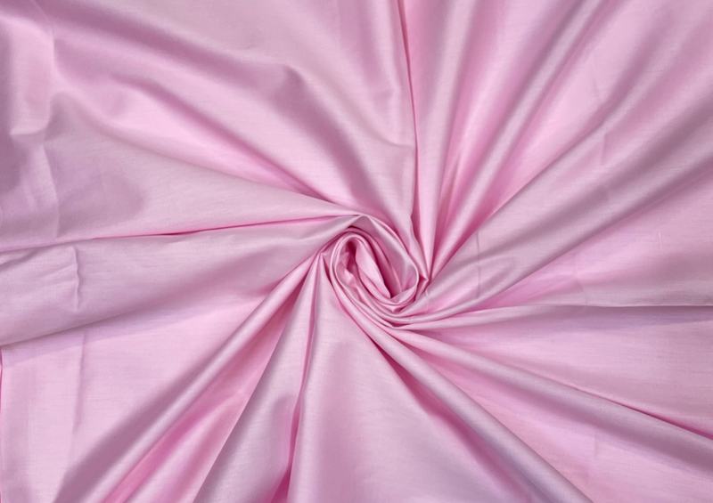 Baby Pink Plain Dyed Glace Cotton Fabric